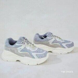 Queta Softy Cush Multi Color Rhinestone Platform Sneakers